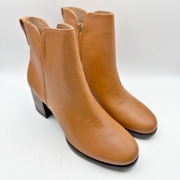 Sperry Womens Seaport Heel Bootie US 12M EU 43.5 Tan Leather NIB - Picture 5 of 13